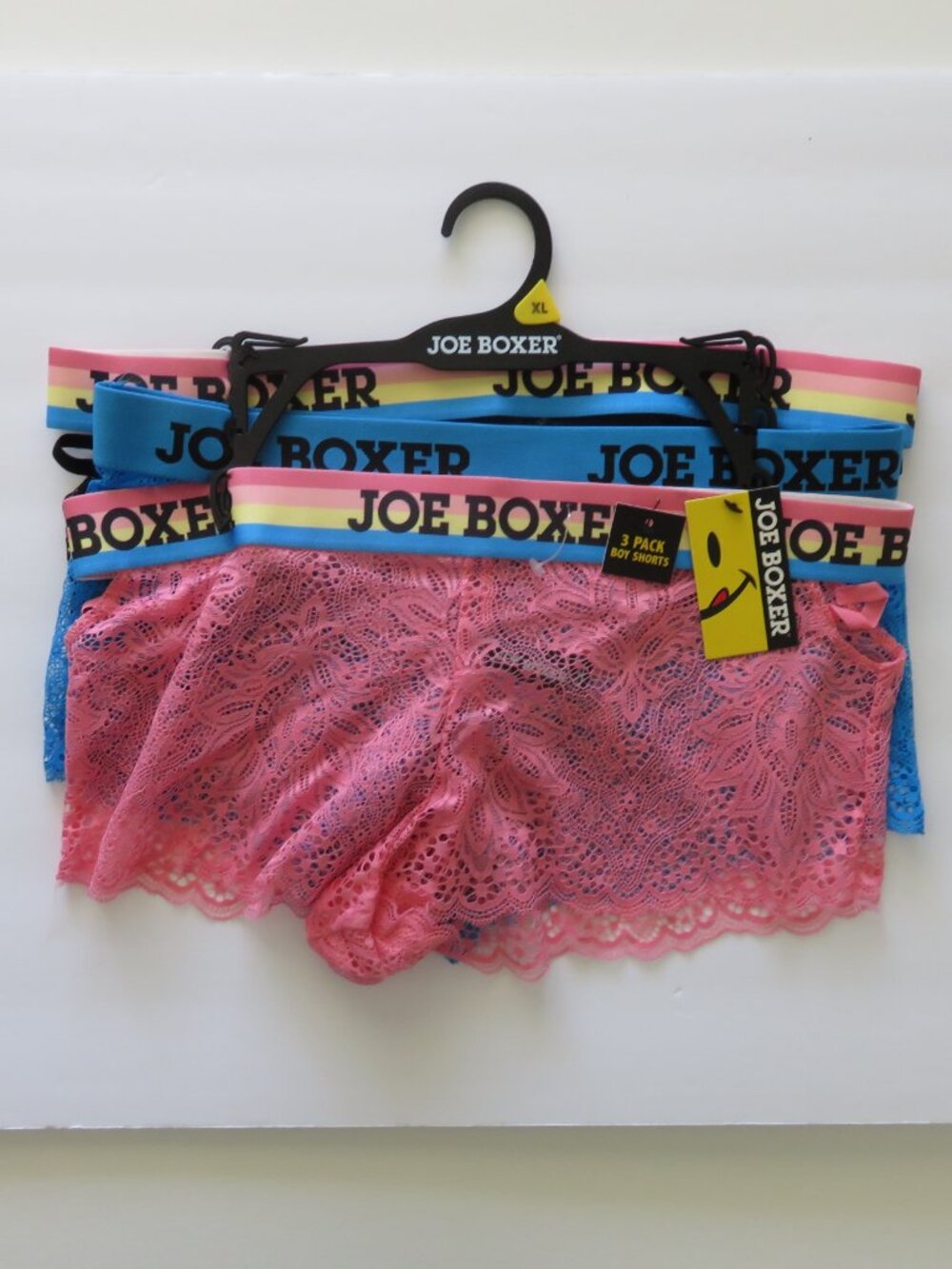 (#117) Joe Boxer 3 pack Boy Shorts Panties Size XL